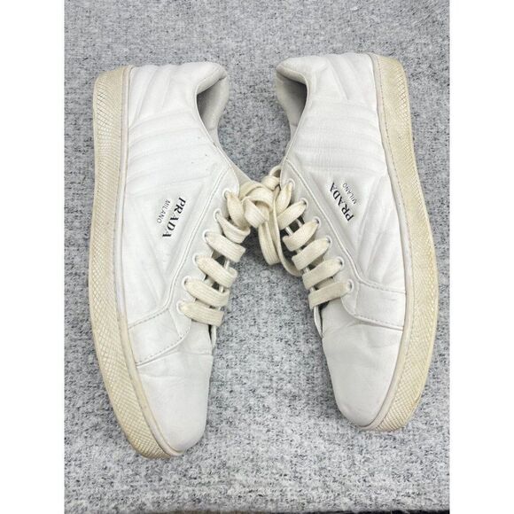 Prada Authentic Quilted Leather Sneakers Preloved Size 39 = US 9 - Picture 2 of 11